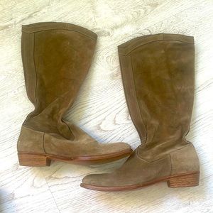 Italian hand made suede leather cowgirl boots
